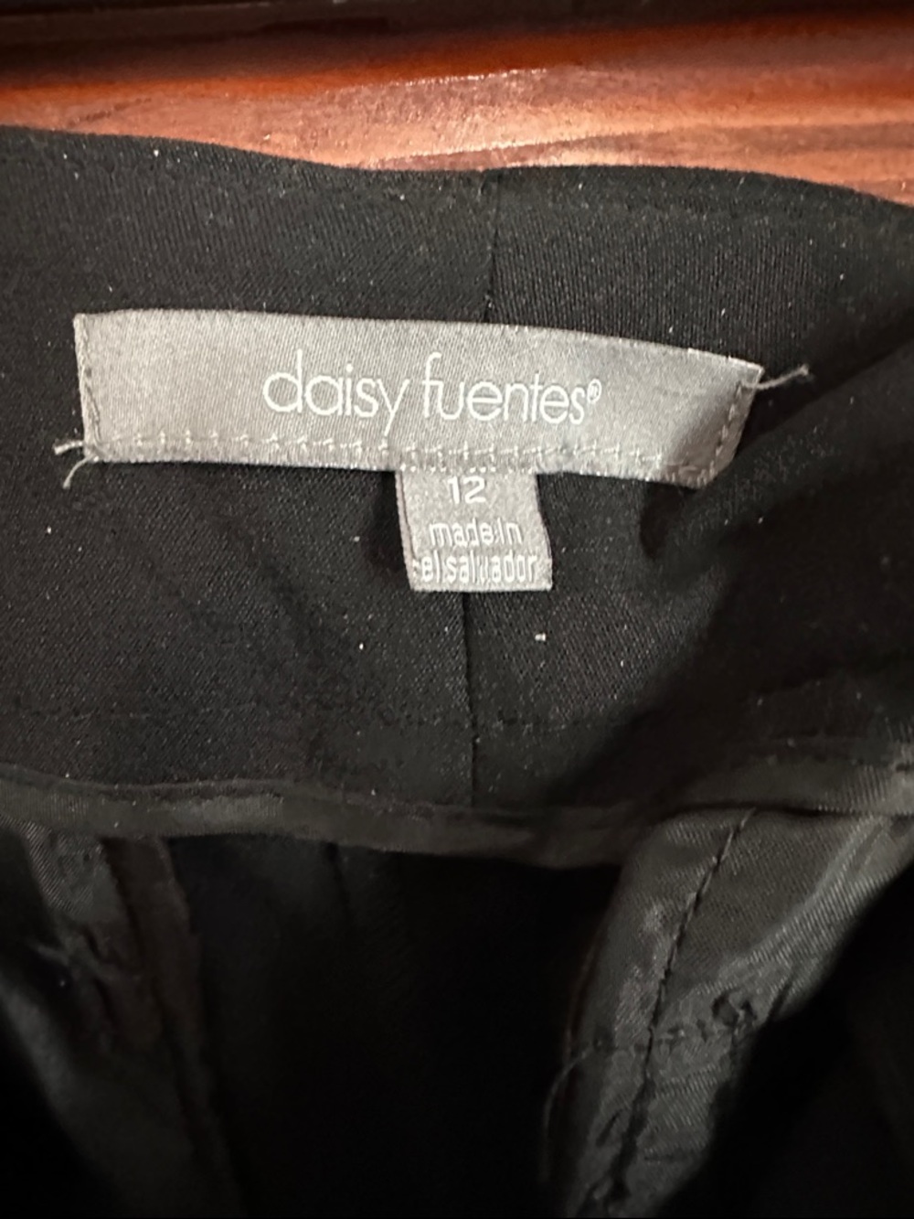 Daisy Fuentes Black Tailored Dress Pants